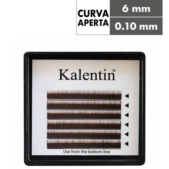 Kalentin Extensión de Cejas Curl I Dark Brown 6mm